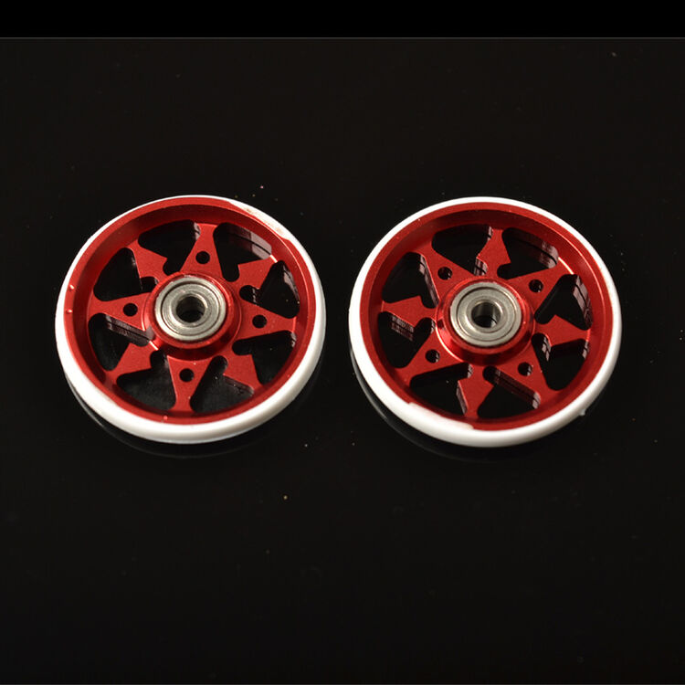 mikihouse四驱车手里剑导轮硬胶圈铝合金轴承导轮田宫镂空轻量化32032