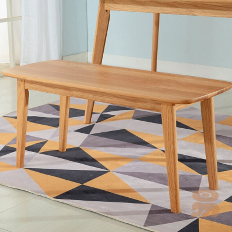 椅组合原木色长方形白橡木日式简约小户型餐椅饭桌子 白橡木小凳子