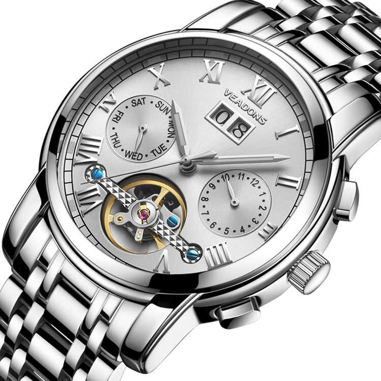 (veadons)手表男士机械表 男表商务时尚 夜光多功能全自动机械表钟表