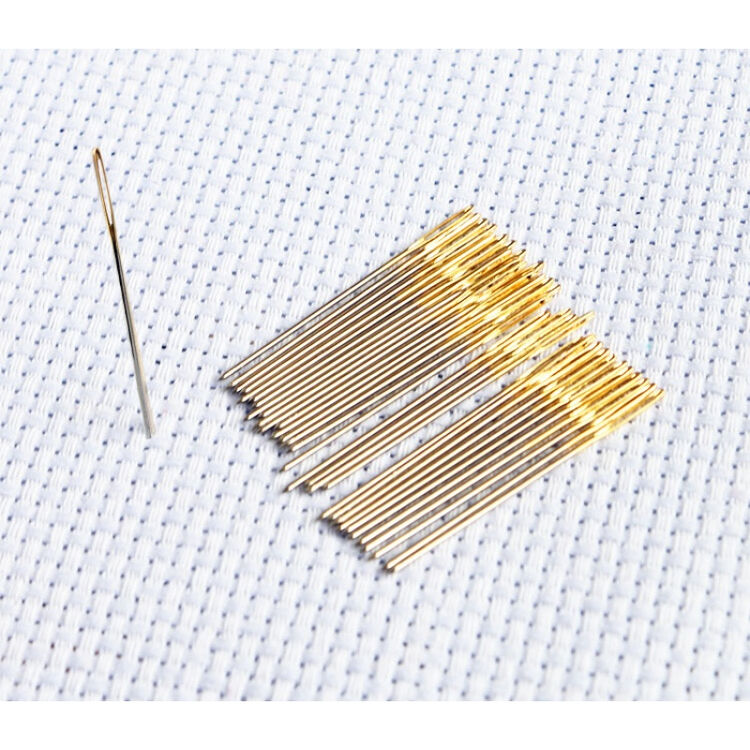 十字绣针24号钝头金尾针11ct中格三股线针50枚