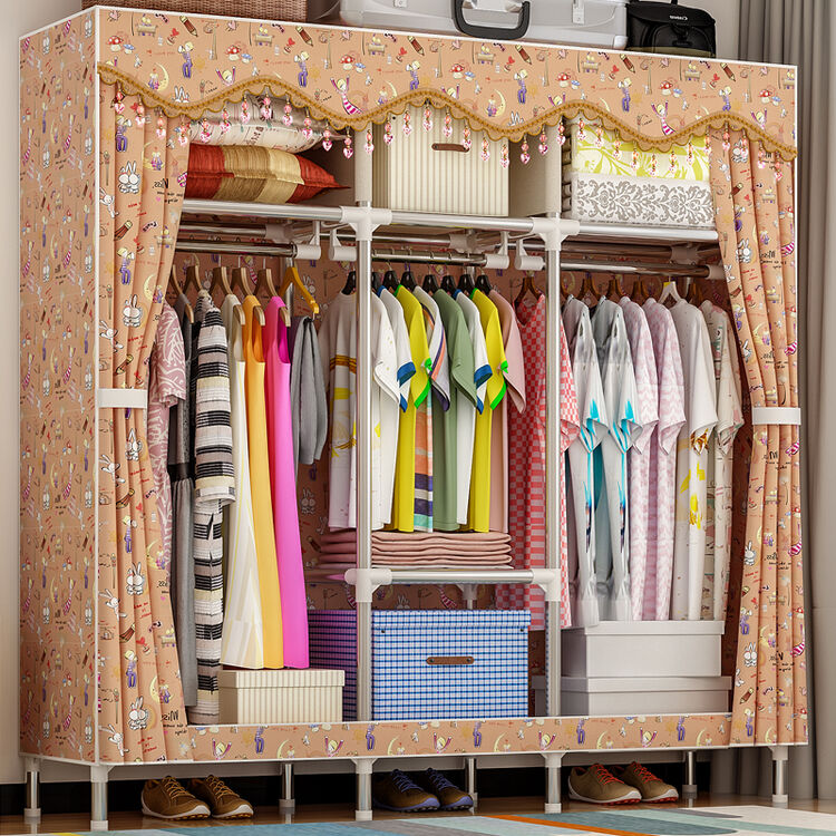 林仕屋(linsi house) 布衣柜大号简易加粗加固25mm牛津布衣橱2591