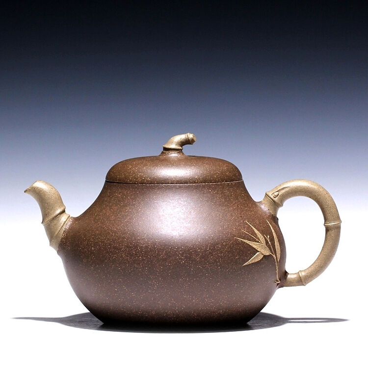 【】高工/宜兴名家李新生 纯全手工紫砂壶 老青段 茄段 tty