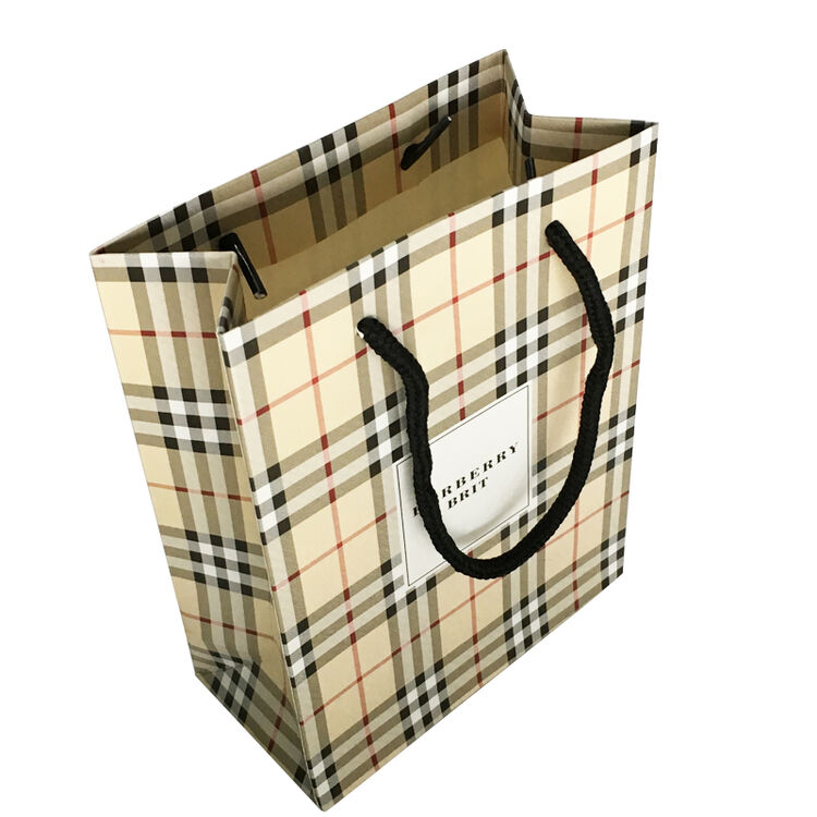 【赠品】手提袋 礼品袋 巴宝莉布格子手提袋