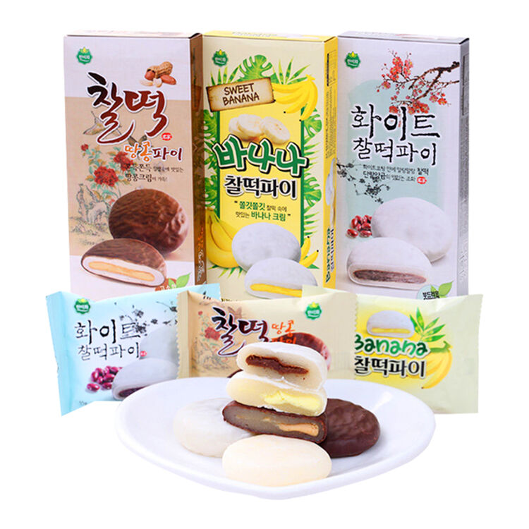 【2件5折】韩美禾进口零食朝鲜小吃打糕多联包 【红豆 花生 香蕉】各
