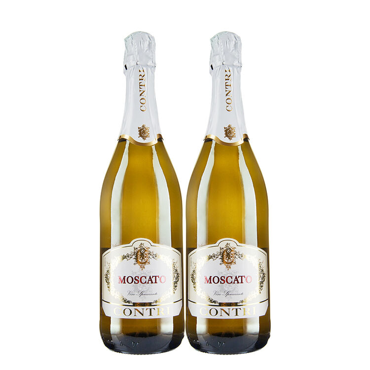 意大利原瓶进口甜白葡萄酒 卡罗低醇气泡酒 莫斯卡托起泡酒 750ml 2支