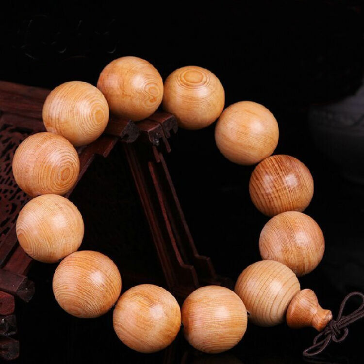 天然红豆杉手串原色红豆杉木质佛珠手链送老人长辈送礼108颗2.0 红豆