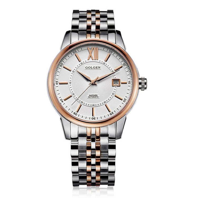 古尊golgen手表商务系列机械男表间金色gn6071mvrs