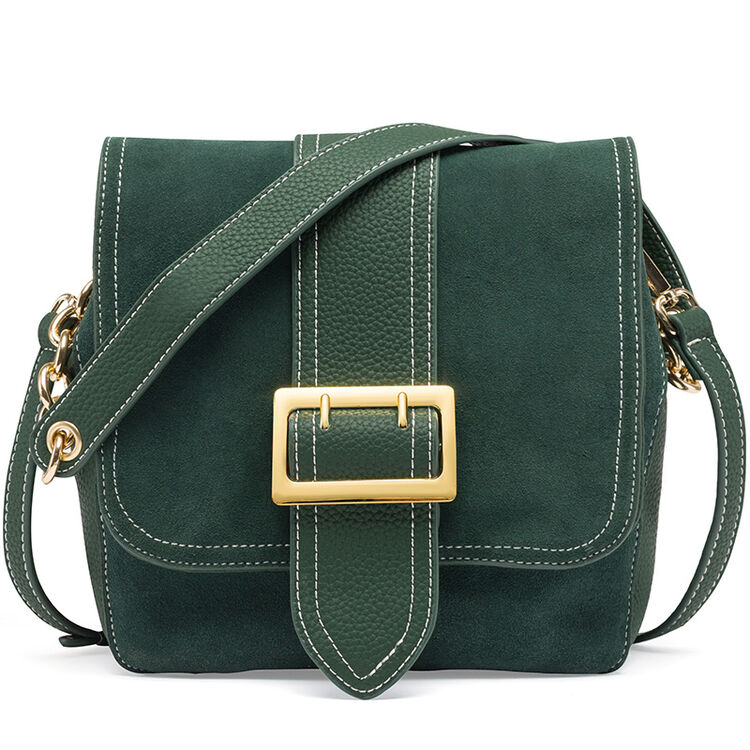 歌莉娅斜挎包女马鞍包潮时尚文艺单肩女包g1708595绿色【图片 价 