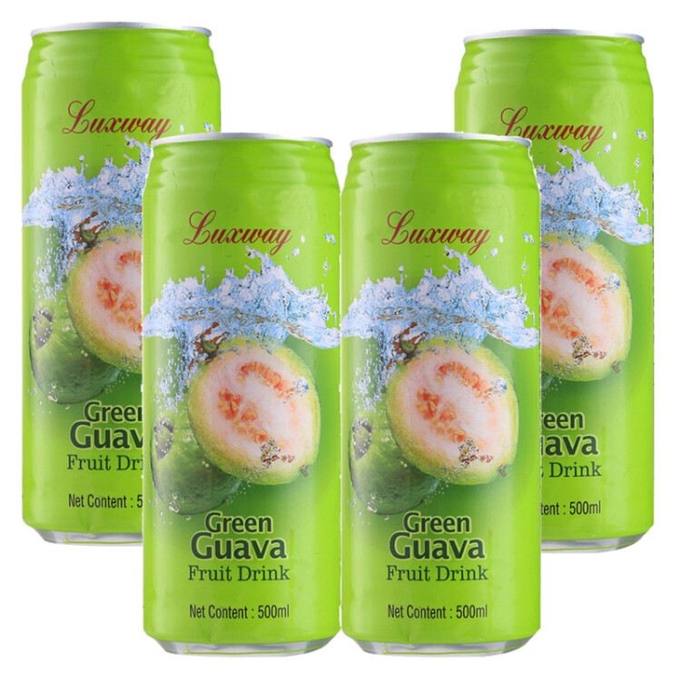 马来西亚进口 乐卡斯（Luxway） 番石榴汁饮料 番石榴果汁 500ml*4（四罐装） 光明服务菜管家商品 