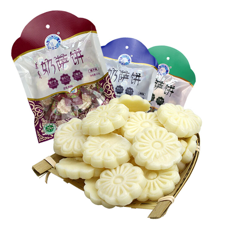 长虹 奶饼内蒙特产奶萨饼牛奶原味酸奶提子味休闲零食218克 提子味