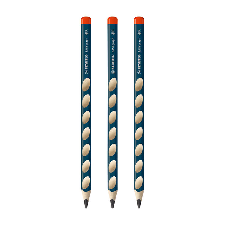 15mm右手3支装洞洞铅笔 握笔乐322/hb(送笔帽橡皮卷笔刀)