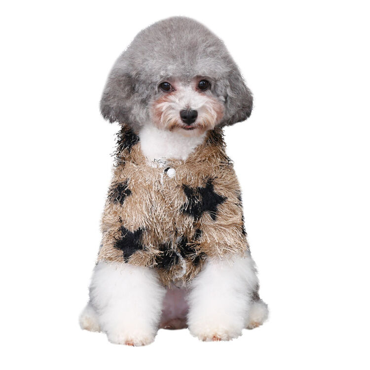 华元宠具(hoopet)泰迪狗衣服夏天贵宾比熊小鹿犬四脚装咖啡色s