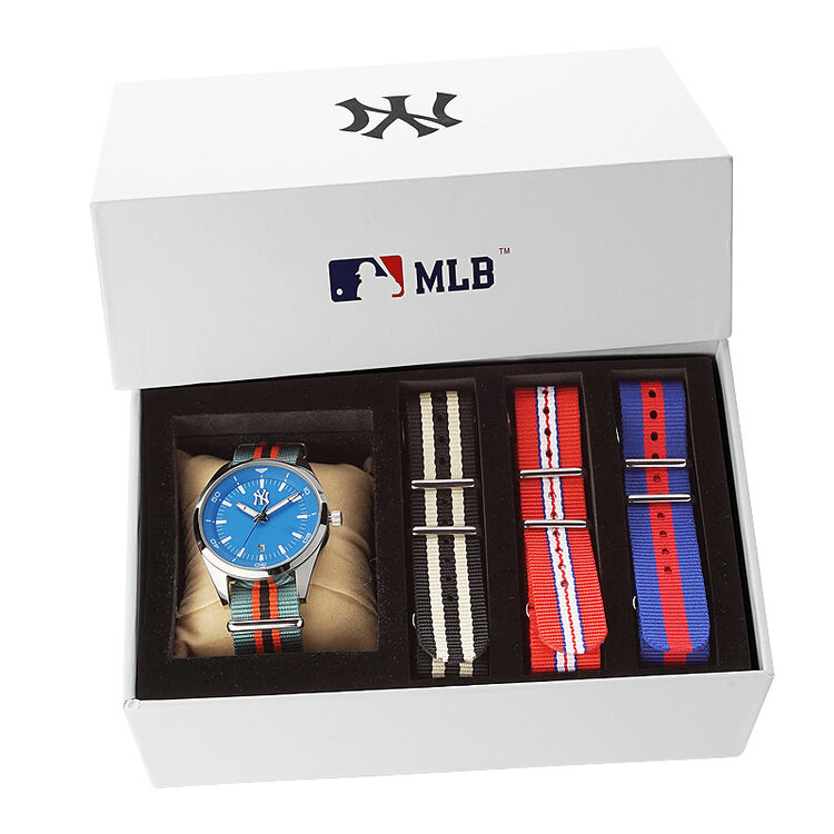 美职棒(mlb)手表 鸡尾酒系列 尼龙表带情侣款 防水夜光全钢表壳男女