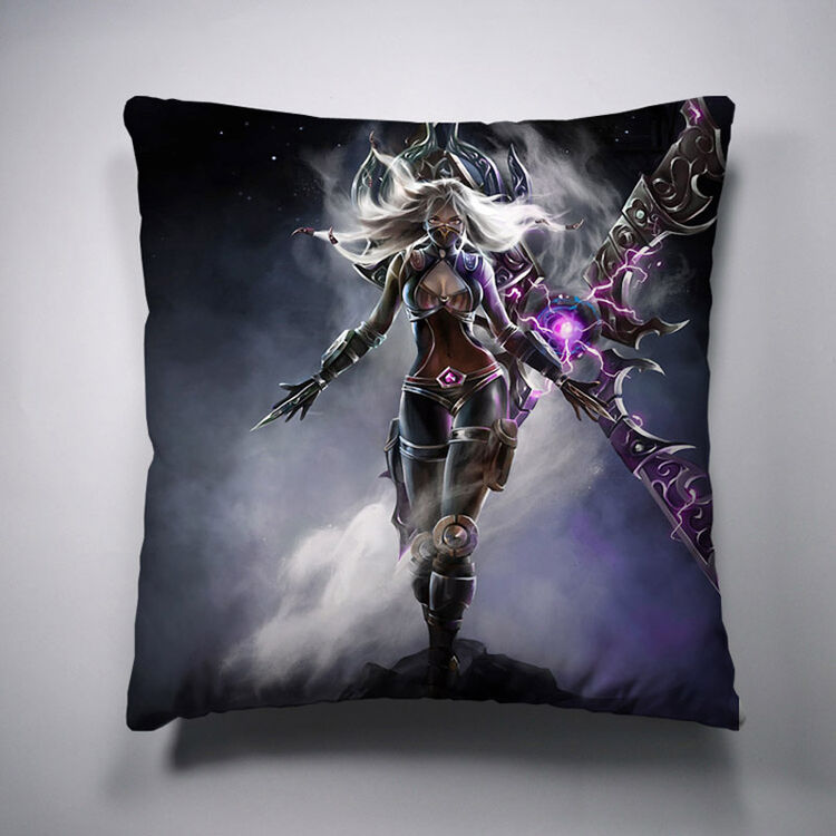 lol英雄联盟游戏周边抱枕全英雄沙发靠垫双面靠枕办公室靠枕 夜刃