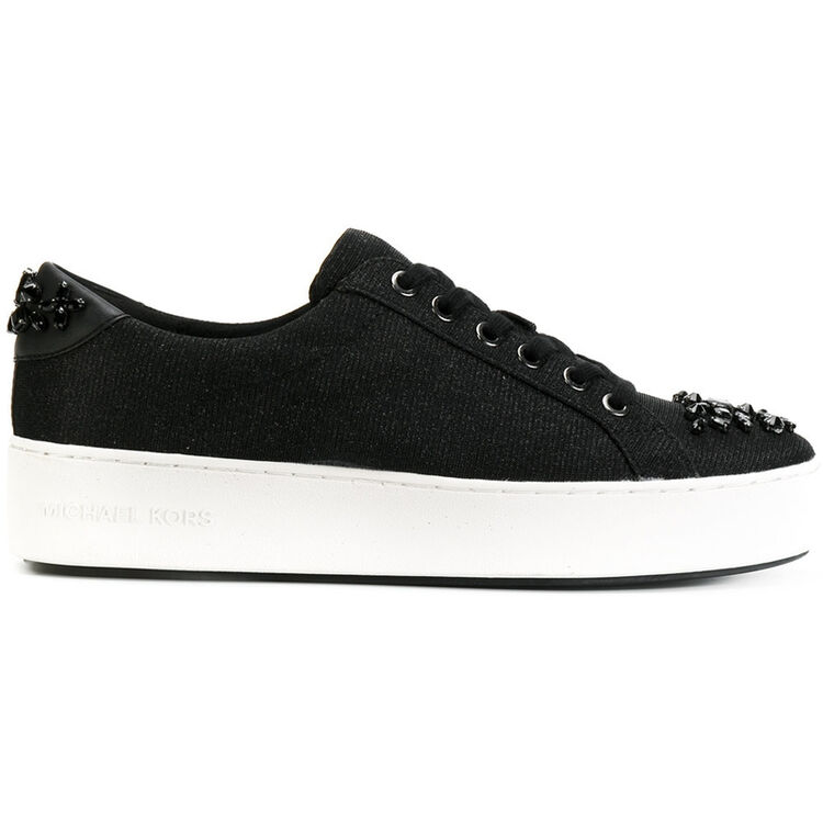 迈克·科尔斯/mk女鞋 95815 宝石精饰板鞋 black 001 8.