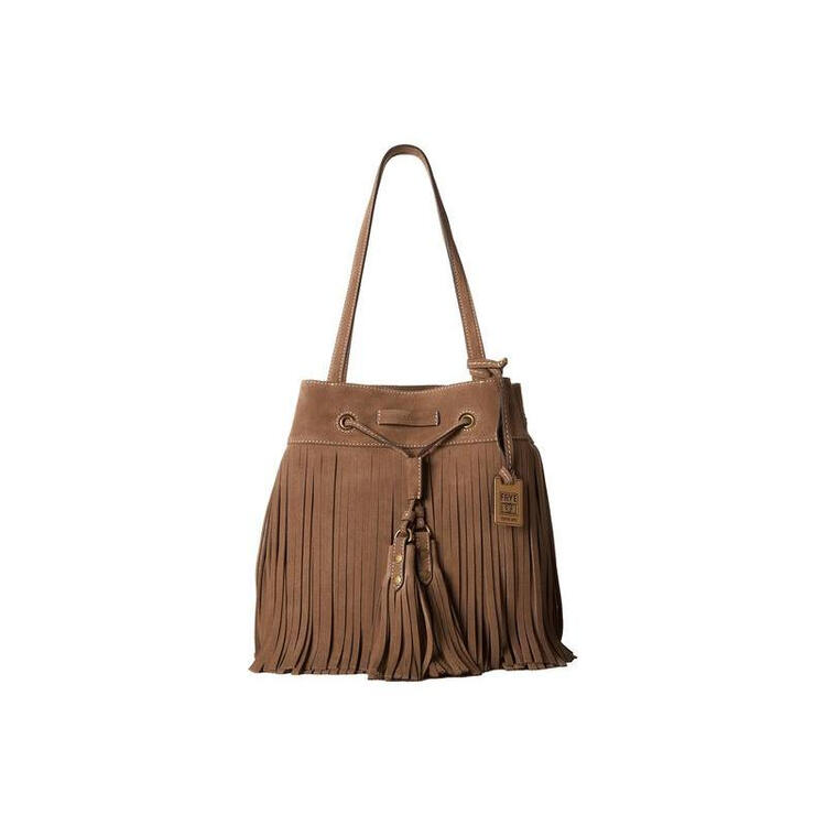 全球购弗莱frye)女款通勤风尚单肩手提包 heidi fringe grey