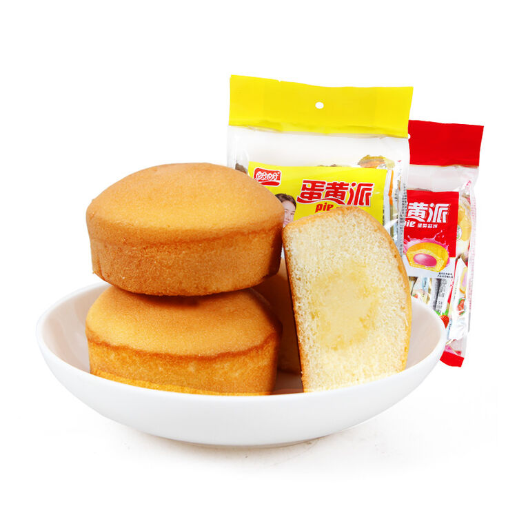 盼盼 蛋黄派180gx2包蛋黄味草莓味 糕点心饼干面包营养早餐