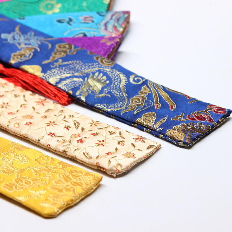 中国风折扇扇子袋织锦男女折扇扇套10寸7寸手工扇袋扇子配件 7寸扇套