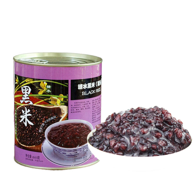 美林黑米罐头糖水黑米罐头开罐即食沙冰奶茶配料900g