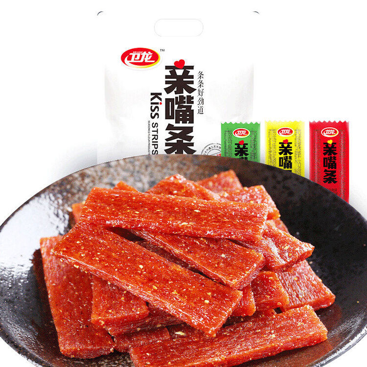 卫龙 满99减50 辣条 亲嘴条300g 麻辣片小吃大刀肉 儿时怀旧零食 多