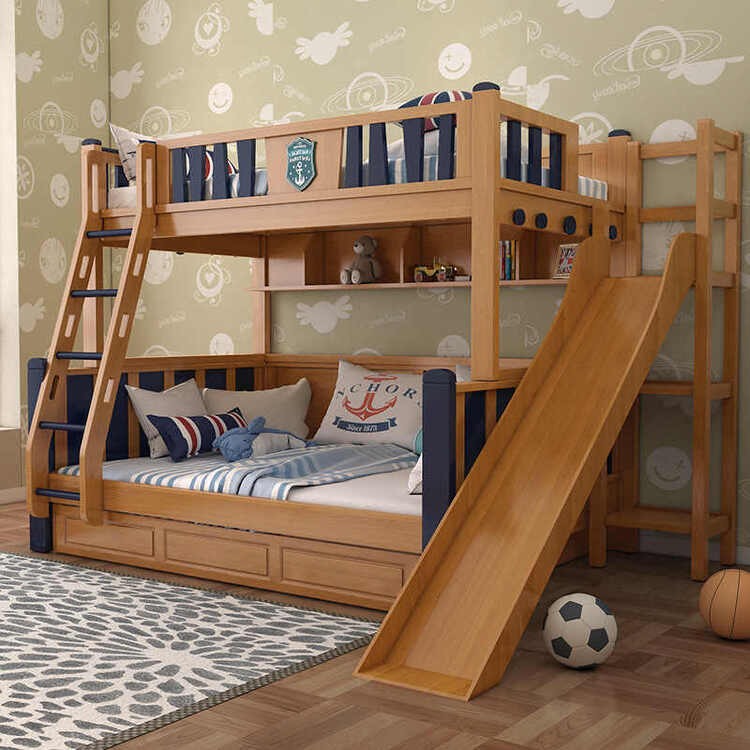 上下床 滑梯高低多功能拖床母子滑梯子母铺床上下床双层床床上床床