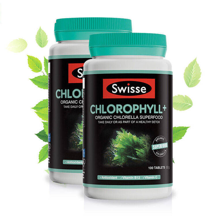 swisse 澳洲原装进口 叶绿素片 改善免疫力 保护细胞活性100粒 2瓶
