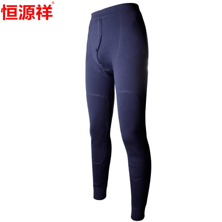 恒源祥 男士保暖裤【单件】大码加厚羊毛莫代尔棉护膝贴片弹力修身