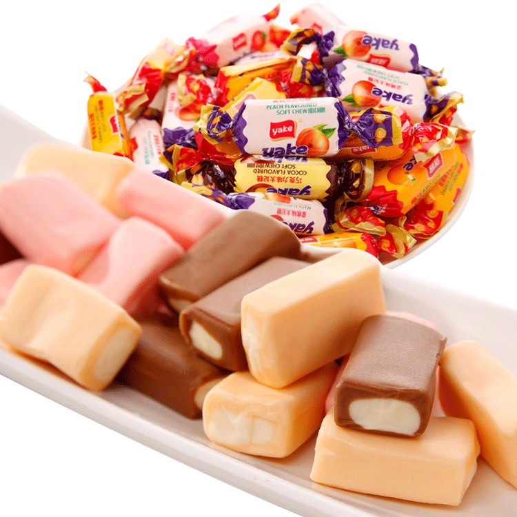 雅客【满99减50】 水果太妃糖散装500g婚庆喜糖 休闲零食结婚糖果
