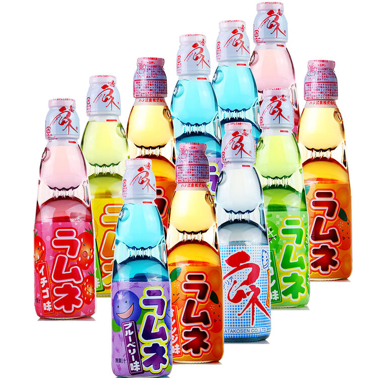 【限时秒杀】波子汽水弹珠汽水日本食玩原装进口汽水饮料零食整箱哈塔