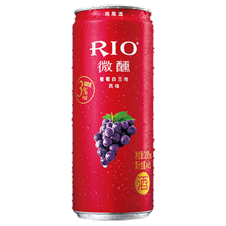 锐澳（RIO）洋酒 预调 鸡尾酒 果酒 微醺系列 3度 330ml*8罐（4种口味） 菜管家商品