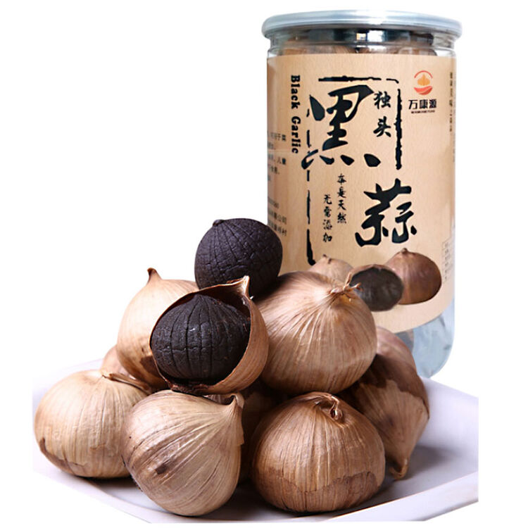 黑蒜独头山东金乡特产发酵黑蒜桶装500g
