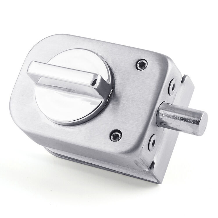 雨花泽(yuhuaze)玻璃门地插销 不锈钢玻璃门锁地锁 免开孔卫生间浴室