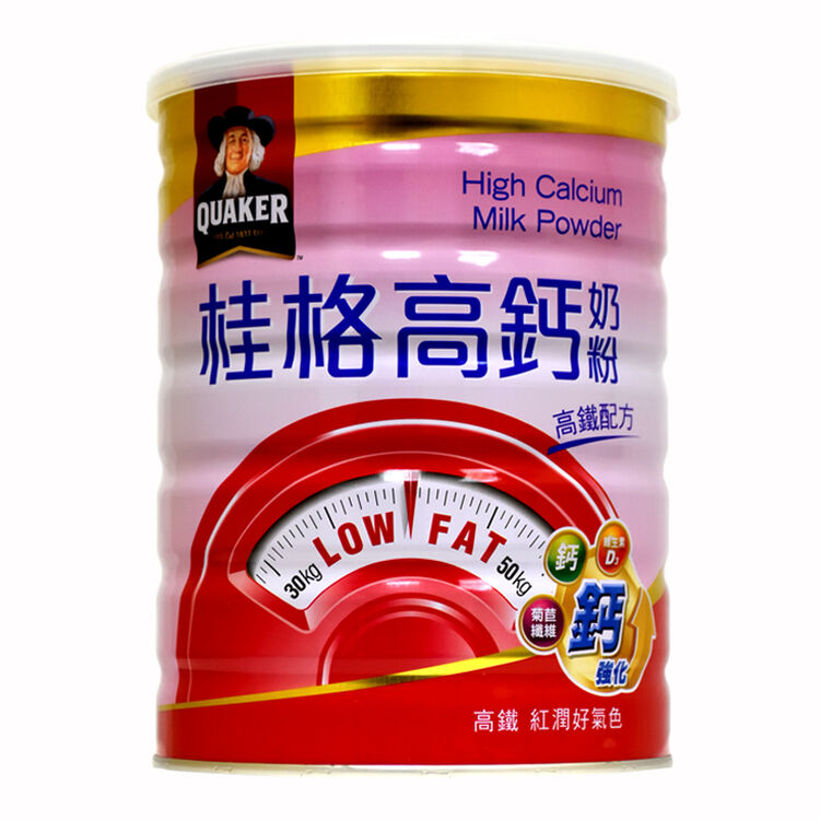 桂格(quaker) 台湾桂格高铁高钙奶粉1500g 低脂肪 进口乳源 无界严选