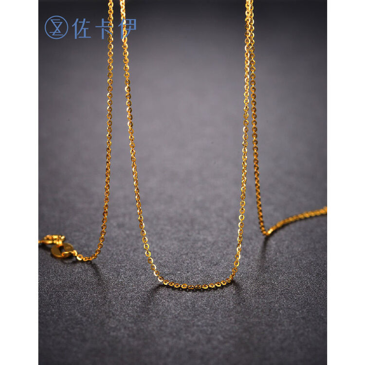 佐卡伊 o字型链 黄18k金项链 黄 40cm