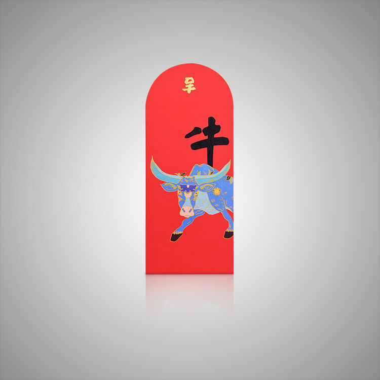 生肖红包 | 蜀江锦院原创设计插画风蜀锦个性生肖图案织锦红包 牛