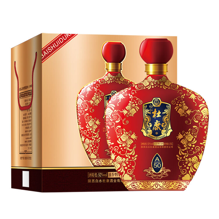 白水杜康a50三斤坛装白酒52度1500ml