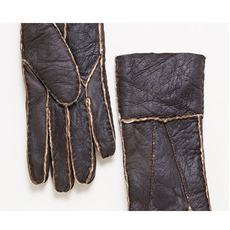 户外休闲女士冬季皮毛一体手套保暖手套可爱情侣羊皮手套 女款 1号