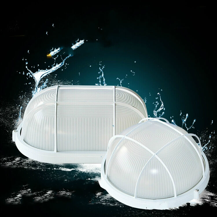 全铝led防潮灯 防水灯罩 浴室灯 卫生间灯 室外灯厨房防爆灯 全铝小椭