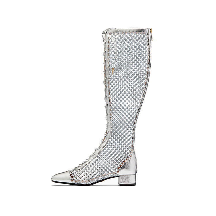 迪奥(dior)女士长靴 网状 配皮 后拉链 8328di0309 9