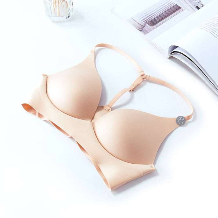 钢圈运动内衣文胸聚拢胸罩性感收副乳美背防下垂胸罩 肤色 85c【图片