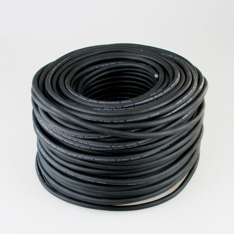 室外橡胶软电缆线电线3芯0.75 1.5 2.5平方铜护套线 3*0.5平方(1米)