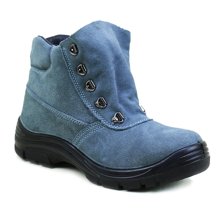 焊工劳保鞋男真皮耐高温包钢头防砸刺穿防臭高帮安全工作鞋 208#春夏