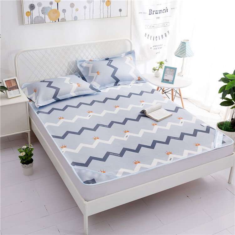 疯恋 冰丝凉席三件套装可折叠提花夏天1.5米1.