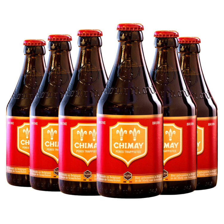 智美（Chimay） 红帽 修道士精酿 啤酒 330ml*6瓶  整箱装 比利时原瓶进口