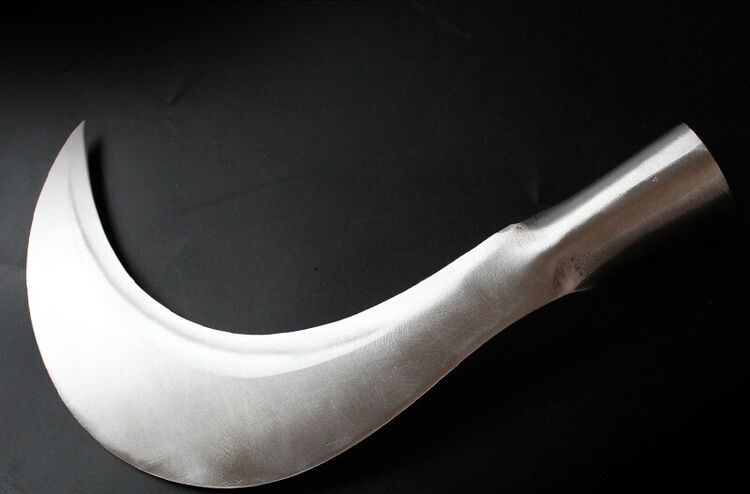 铬钢半月镰刀不锈钢割草刀户外钓鱼除草刀便携加厚弯刀镰刀手动工具