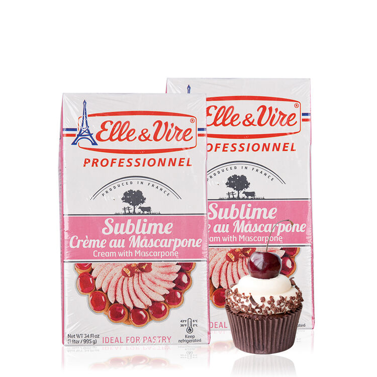 【巧厨烘焙_爱乐薇马斯卡波尼稀奶油1l】淡奶油 蛋糕裱花原料