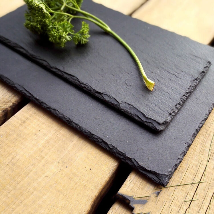 欧式酒店芝士板岩餐盘石头西餐垫石板餐盘垫岩石水果点心牛排盘子 30*