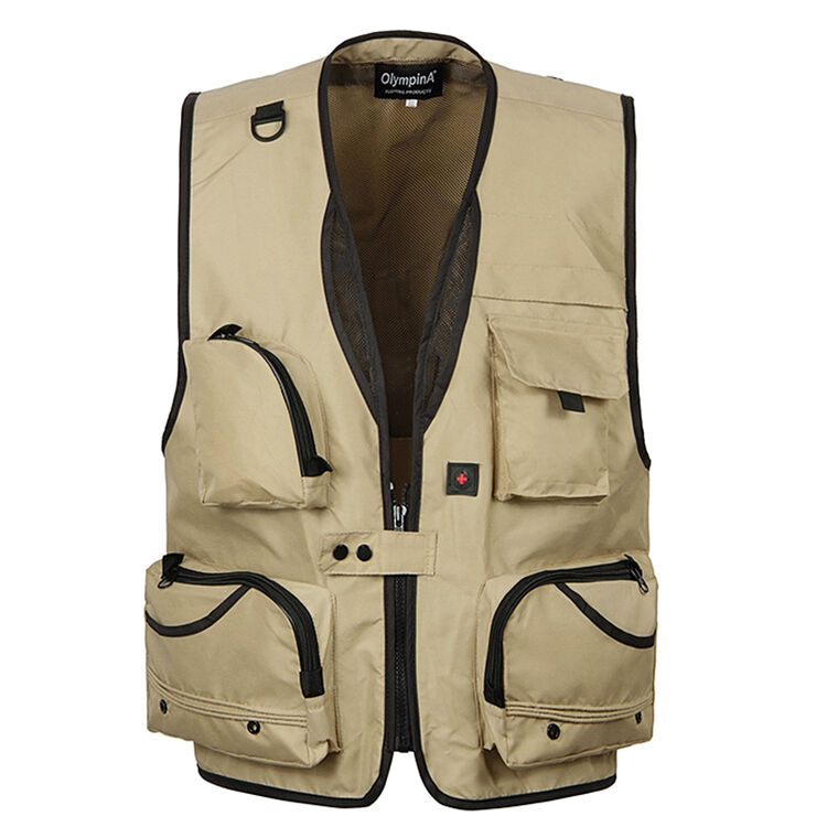 2018春夏薄款多功能大码宽松男士马甲v领黑色摄影背心多口袋休闲夏季