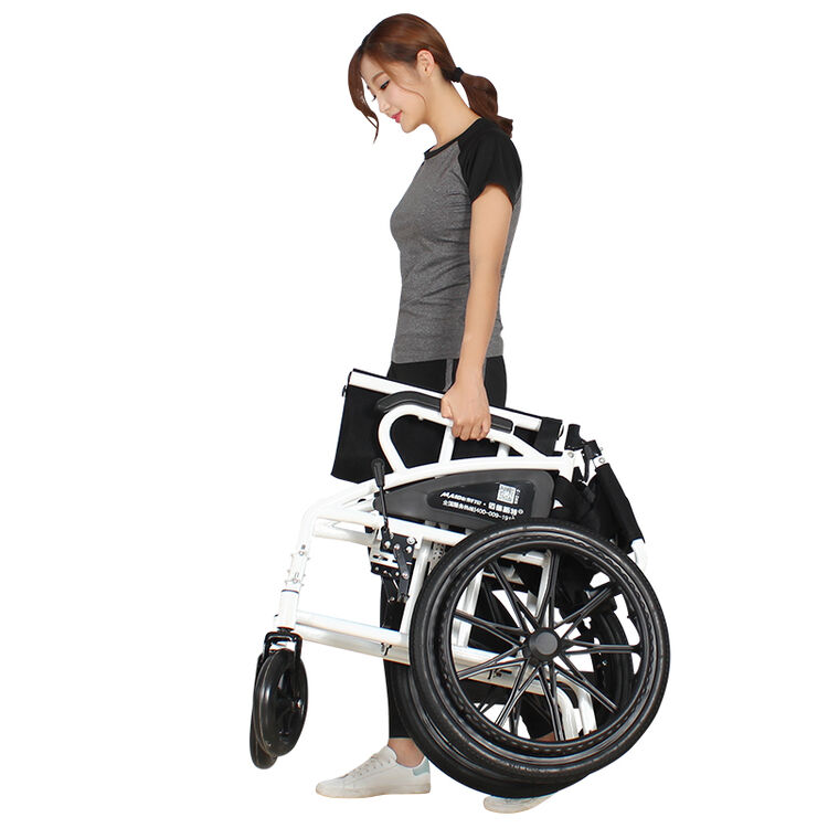 迈德斯特 轮椅可折叠免充气便携轻便折叠 残疾人老年人手动代步轮椅车