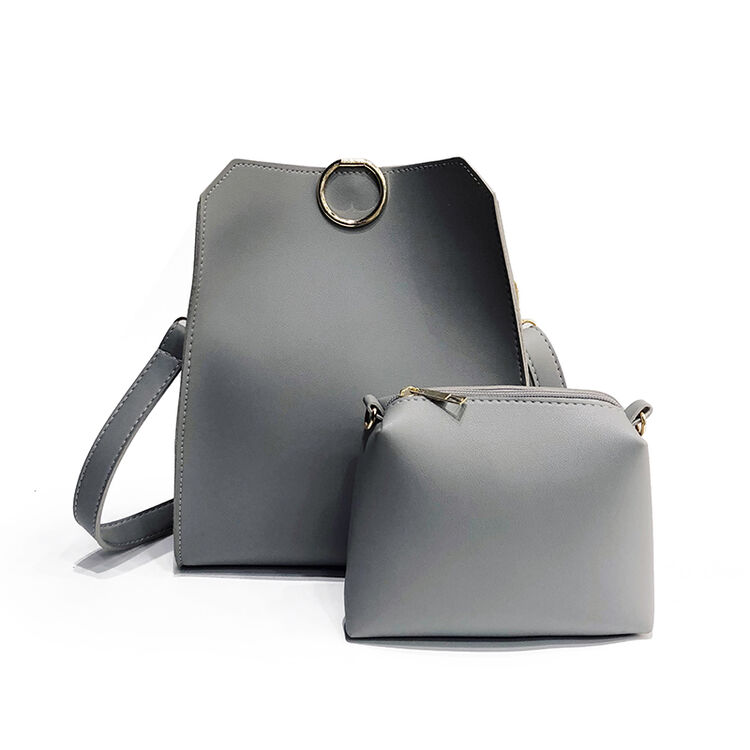小包包2017秋冬款ins同款女包潮流韩版百搭子母包时尚手提斜挎包 灰色